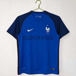 Camiseta Francia Primera Equipación Retro 2016 Azul