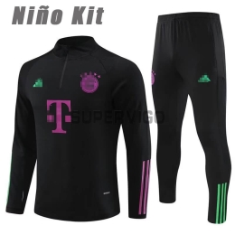 Sudadera De Entrenamiento Bayern Múnich 2023/2024 Niño Kit Negro