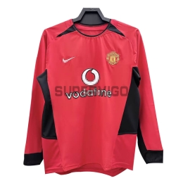 Camiseta Manchester United Primera Equipación Retro 02/04 ML