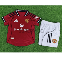 Camiseta Manchester United Primera Equipación 2025/2026 Rojo Niño Kit (EDICIÓN JUGADOR)