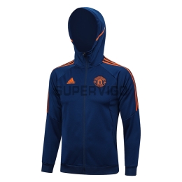 Chaqueta Manchester United Con Capucha Azul Oscuro 2023/2024