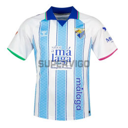 Camiseta Málaga CF Primera Equipación 2026/2027 Azul/Blanco con Parche La Liga