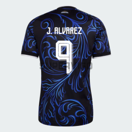 Camiseta J.Álvarez 9 Argentina Segunda Equipación Mundial 2026 Azul con FIFA2022