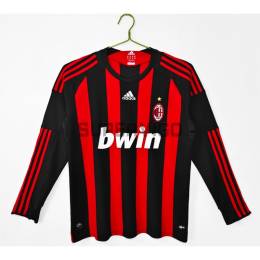 Camiseta AC Milan Primera Equipación Retro 2008/09 ML Rojo/Negro