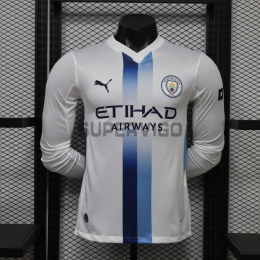 Camiseta Manchester City Tercera Equipación 2026/2027 ML Blanco (EDICIÓN JUGADOR)