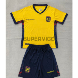 Camiseta Ecuador Primera Equipación Mundial 2026 Amarillo Niño Kit