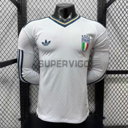 Camiseta Italia Segunda Equipación Mundial 2026 ML Blanco (EDICIÓN JUGADOR)
