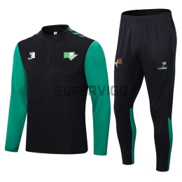 2022/2023 Real Betis Black/Green Zipper Training Sweatshirt Kit (Top+Trouser)