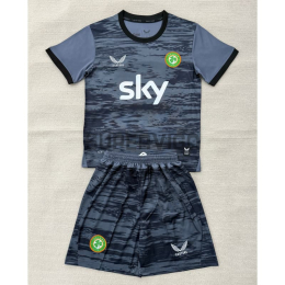 Camiseta de Portero Irland Tercera Equipación Mundial 2026 Niño Kit  Gris/Negro