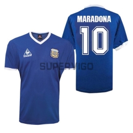 Camiseta MARADONA 10 Argentina Segunda Equipación Retro 1986