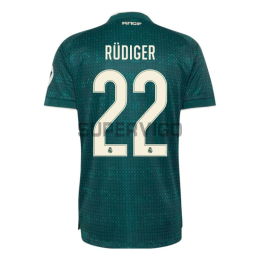 Camiseta RUDIGER 22 Real Madrid Segunda Equipación 2026/2027 Verde Oscuro con Parche HP