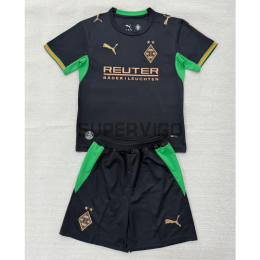 Camiseta Borussia Mönchengladbach Segunda Equipación 2026/2027 Negro Niño Kit