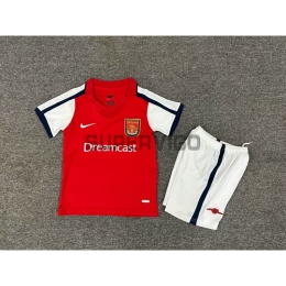Camiseta Arsenal Primera Equipación Retro 2000/02 Niño Kit Rojo
