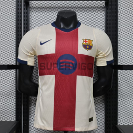 Camiseta Barcelona 2026/2027 Beige/Rojo (EDICIÓN JUGADOR)