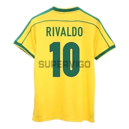 Camiseta RIVALDO 10 Brasil Primera Equipación Retro 1998