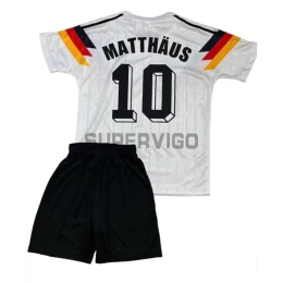 Camiseta MATTHÄUS 10 Alemania Primera Equipación Retro 1990 Niño Kit