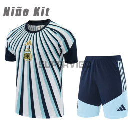 Camiseta de Entrenamiento Argentina 2026 Niño Kit Azul/Blanco