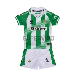 Camiseta Real Betis Primera Equipación 2026/2027 Verde/Blanco Niño Kit con Parche La Liga