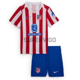 Camiseta Atlético de Madrid Primera Equipación 2025/2026 Rojo/Blanco Niño Kit