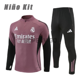 Sudadera De Entrenamiento Real Madrid 2025/2026 Niño Kit Rosa Apagado