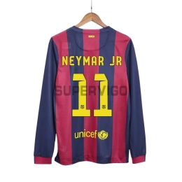 Camiseta NEYMAR JR 11 Barcelona Primera Equipación Retro 2014/15 ML