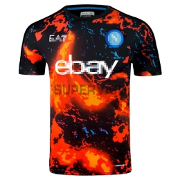 Camiseta Napoli 2024/2025 Pre-Match Negro/Naranja