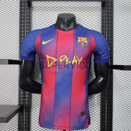 Camiseta Barcelona x Ed Sheeran Primera Equipación 2025/2026 Azul/Rojo (EDICIÓN JUGADOR)