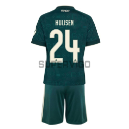 Camiseta HUIJSEN 24 Real Madrid Segunda Equipación 2026/2027 Verde Oscuro Niño Kit con Parche HP