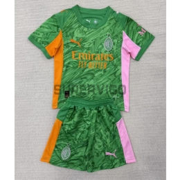 Camiseta de Portero AC Milan Tercera Equipación 2025/2026 Verde Niño Kit