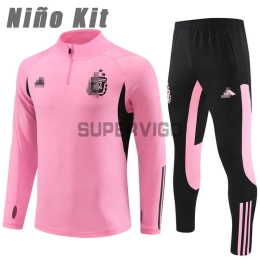Sudadera De Entrenamiento Argentina 2024 Niño Kit Rosa