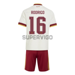 Camiseta Rodrigo 16 España Segunda Equipación Mundial 2026 Blanco/Rojo Niño Kit