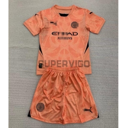 Camiseta De Portero Manchester City 2024/2025 Niño Kit Naranja