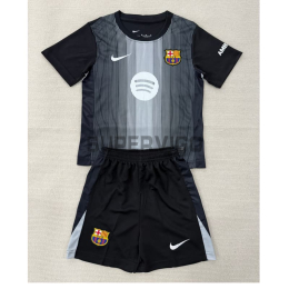 Camiseta de Portero Barcelona 2025/2026 Negro Niño Kit