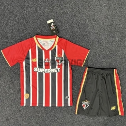Camiseta São Paulo Segunda Equipación 2025/2026 Negro/Rojo Niño Kit