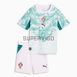 Camiseta Portugal Segunda Equipación Mundial 2026 Verde/Blanco Niño Kit
