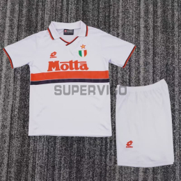 Camiseta AC Milan Segunda Equipación Retro 1993/94 Blanco Niño Kit