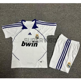 Camiseta Real Madrid Primera Equipación Retro 2007/08 Niño Kit