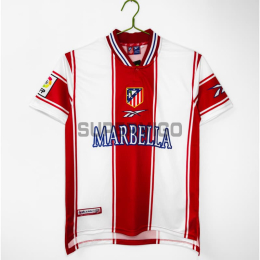Camiseta Atletico de Madrid Primera Equipación Retro 1999/00 Blanco/Rojo