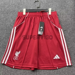 Pantalón Corto Liverpool Primera Equipación 2025/2026 Rojo
