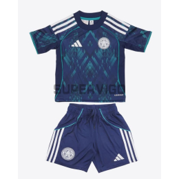 Camiseta Leicester City Segunda Equipación 2025/2026 Azul Niño Kit