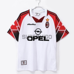 Camiseta AC Milan Segunda Equipación Retro 1997/98 Edición Especial Blanco