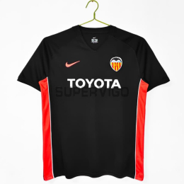 Camiseta Valencia 2006/07 Segunda Equipación Retro Negro
