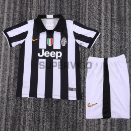 Camiseta Juventus Primera Equipación Retro 2014/15 Blanco/Negro Niño Kit