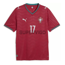 Camiseta Rafa Leão 17 Portugal Primera Equipación 2026 Rojo