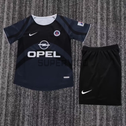 Camiseta PSG Tercera Equipación Retro 2001/02 Negro/Azul Marino Niño Kit