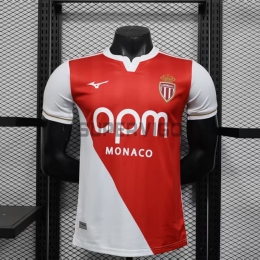 Camiseta Monaco Primera Equipación 2025/2026 Rojo/Blanco (EDICIÓN JUGADOR)