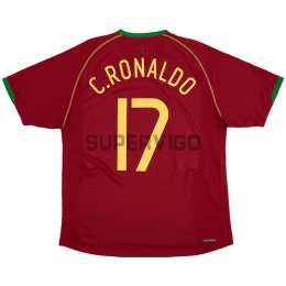 Camiseta C.RONALDO 17 Portugal Primera Equipación Retro 2006