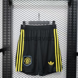Pantalón Corto Manchester United Tercera Equipación 2025/2026 Negro (EDICIÓN JUGADOR)