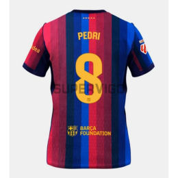 Camiseta PEDRI 8 Barcelona Primera Equipación 2026/2027 Rojo/Azul con Parche La Liga