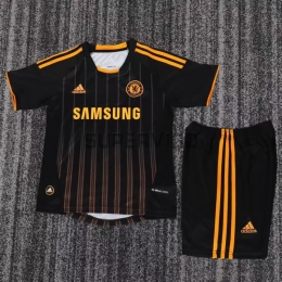 Camiseta Chelsea Segunda Equipación Retro 2010/11 Negro/Naranja Niño Kit